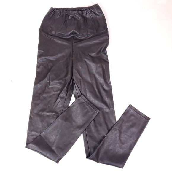 Wilfred Free Black Vegan Leather DARIA Pant Leggings - Picture 2 of 7